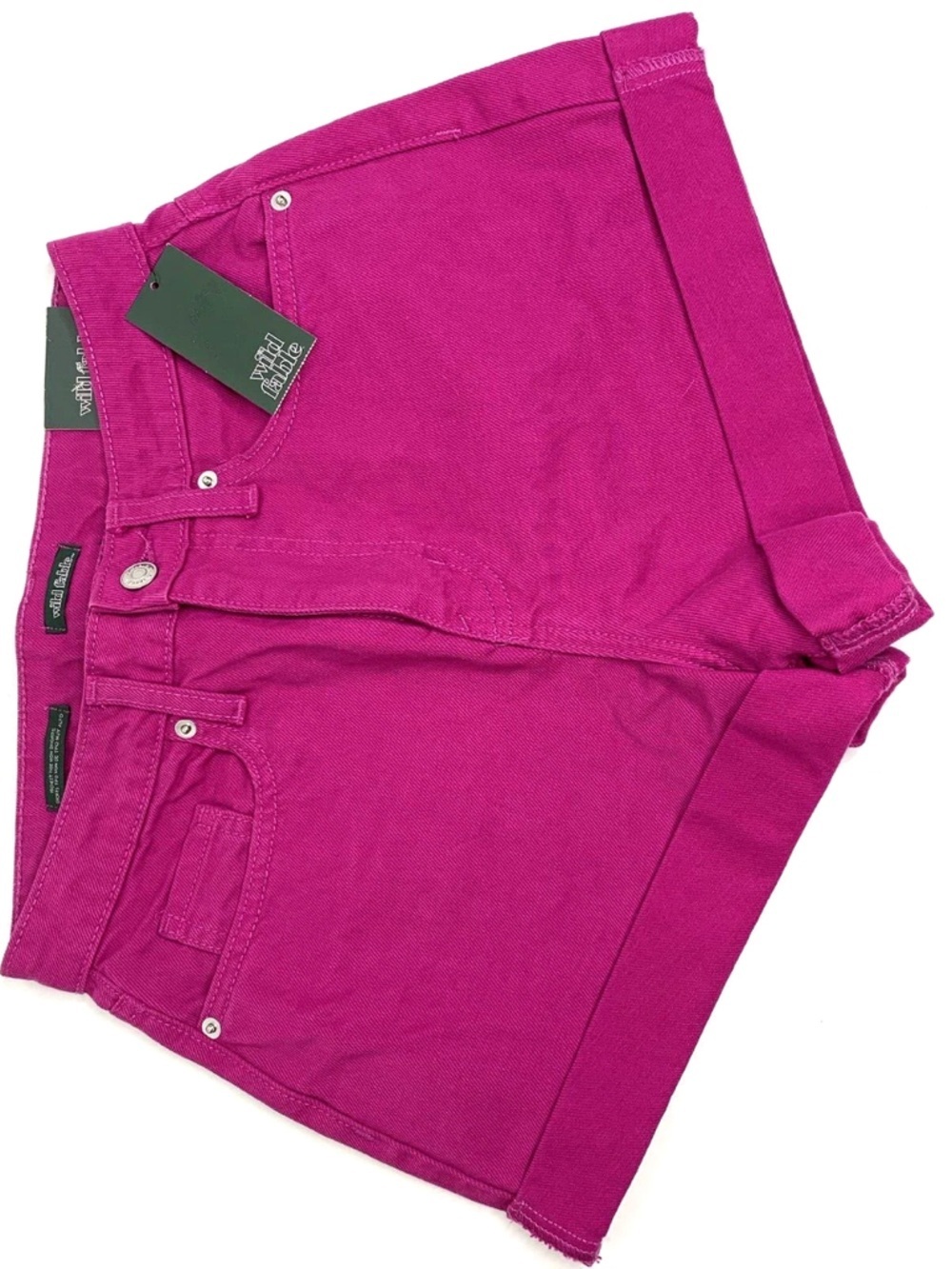 wild fable High-Rise Jean Shorts in Fuchsia Pink